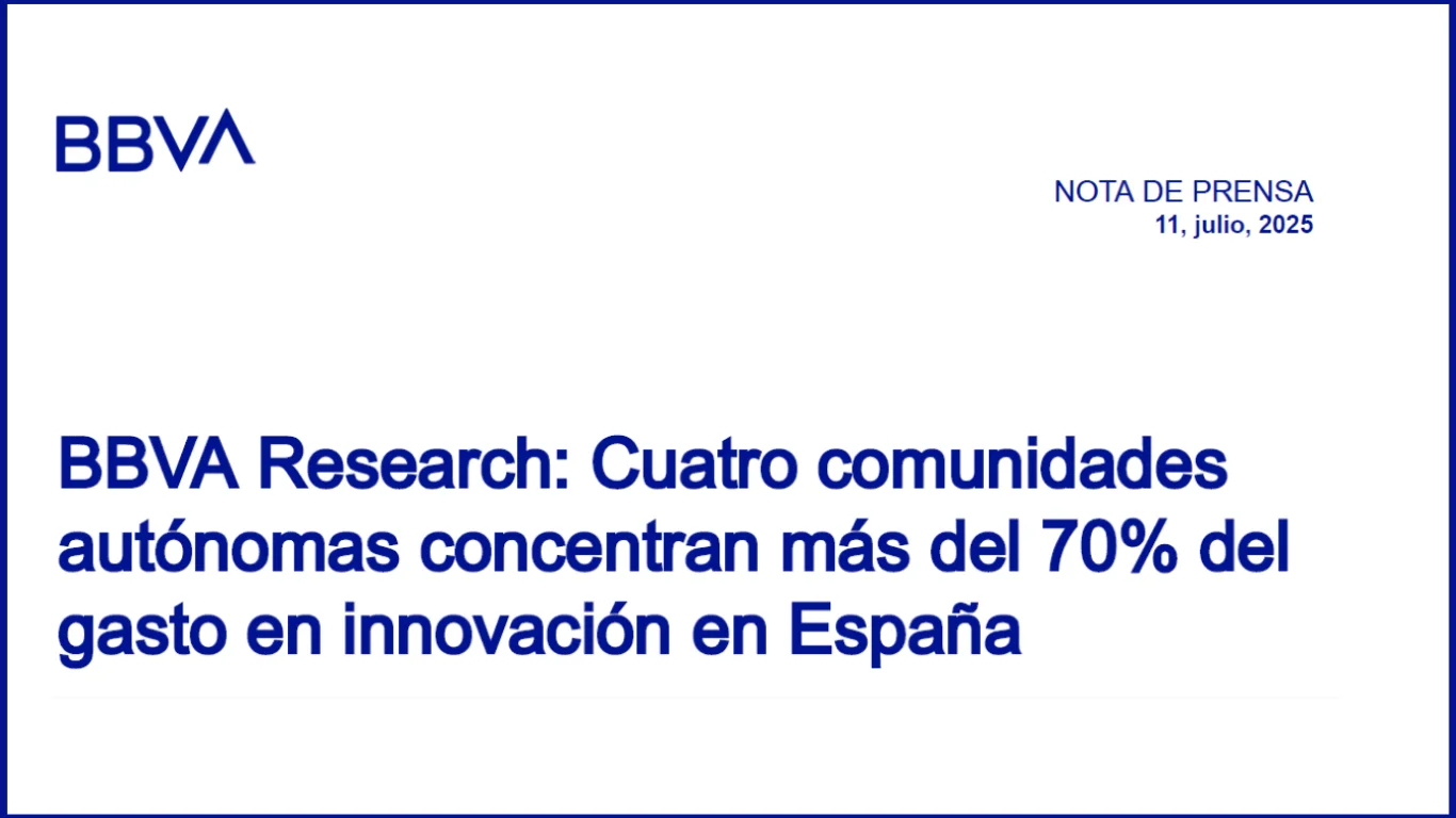 Nota Prensa BBVA gasto innovacion